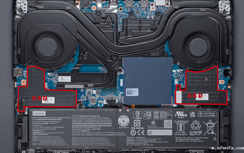 SSD散热片的位置